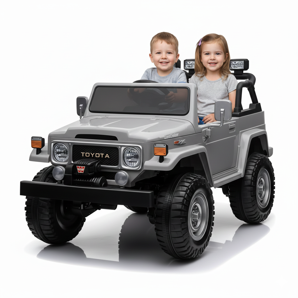 24V Toyota Premium 4x4 2-Seater Ride-On Truck W/ Rubber Wheels, Music Player & RC