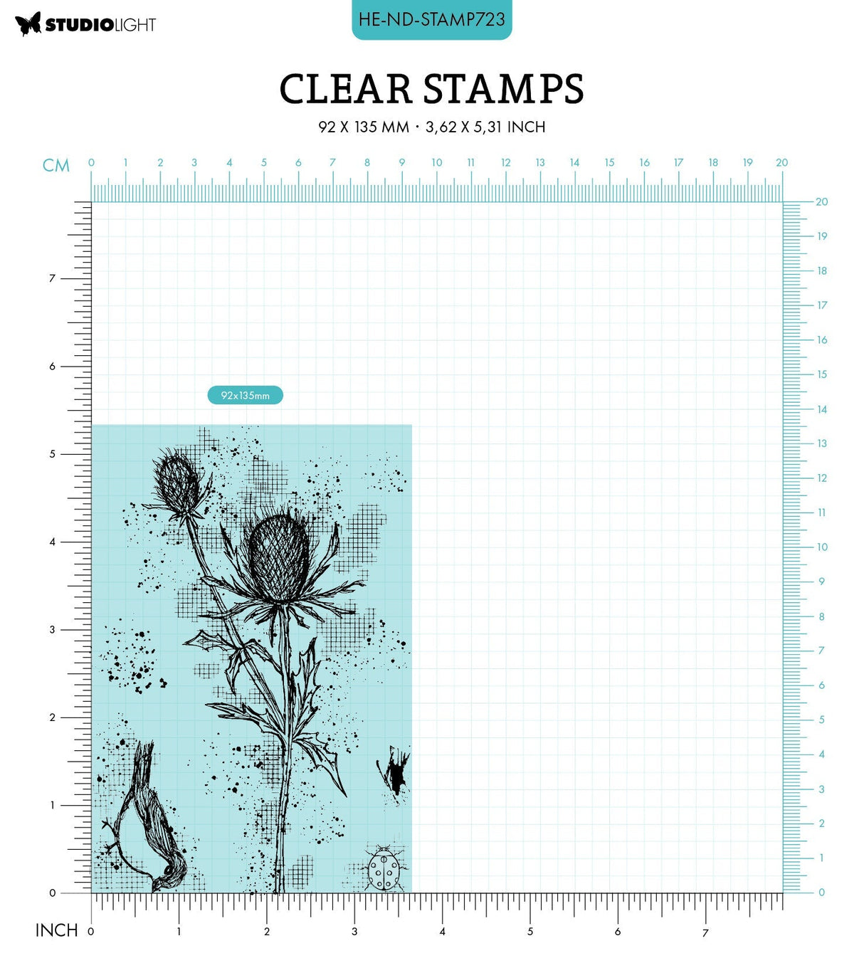 HE Clear Stamp Thistle Nature's Dream 2 - 5 PC
