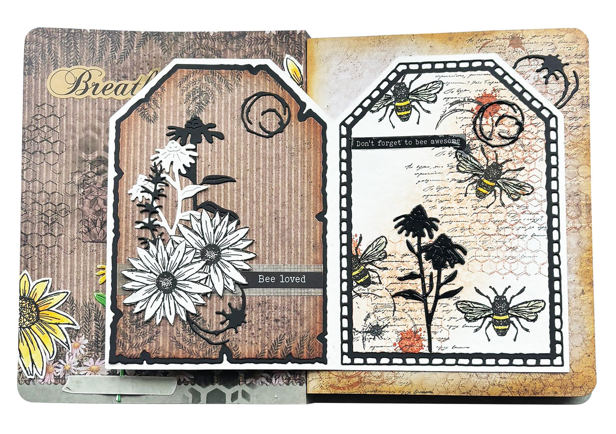 HE Clear Stamp Floral Bits Sweet Bee Memories 16 PC