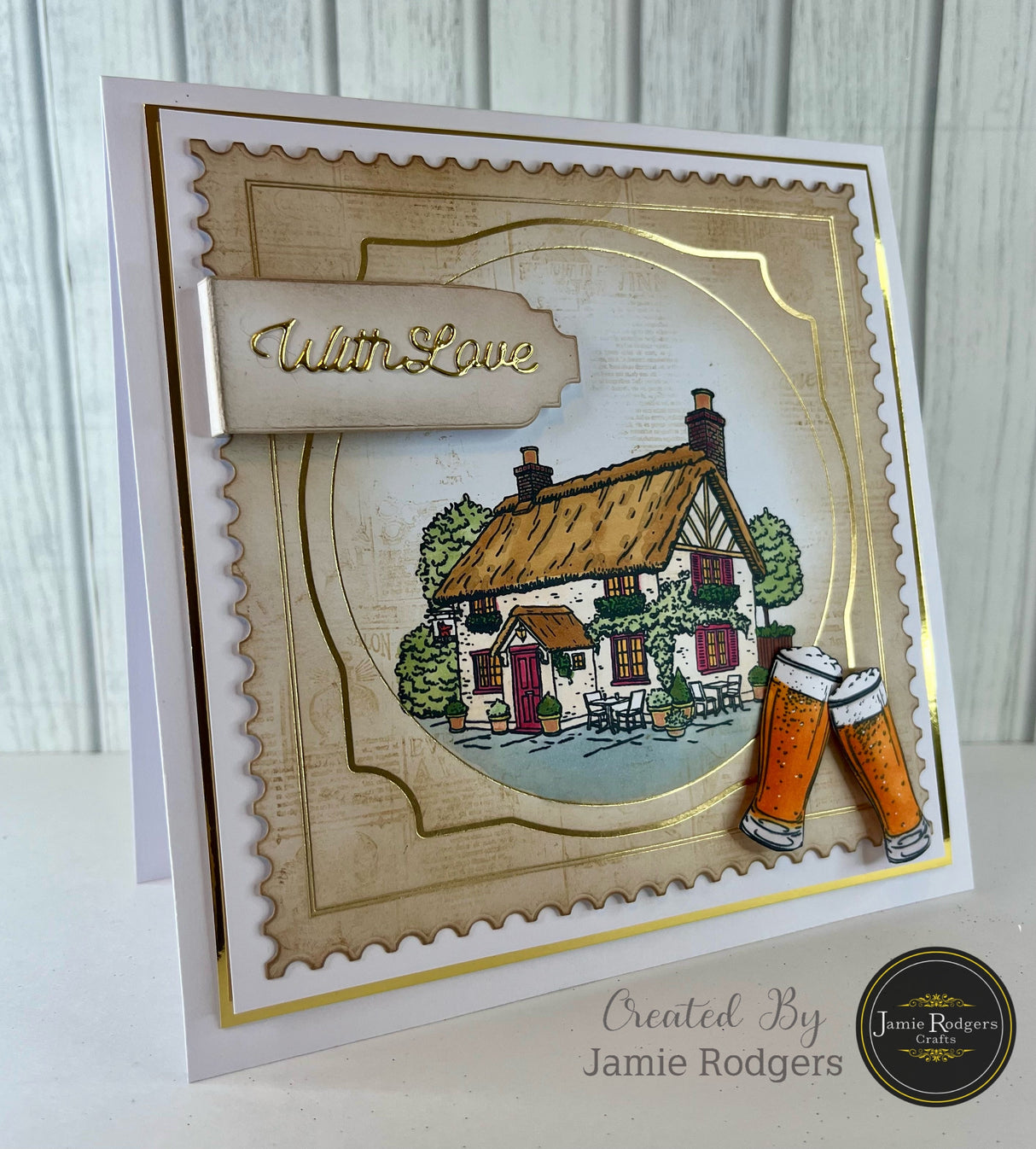 Jamie Rodgers Crafts Newsprint - Days Gone By DL Clear Stamp Set