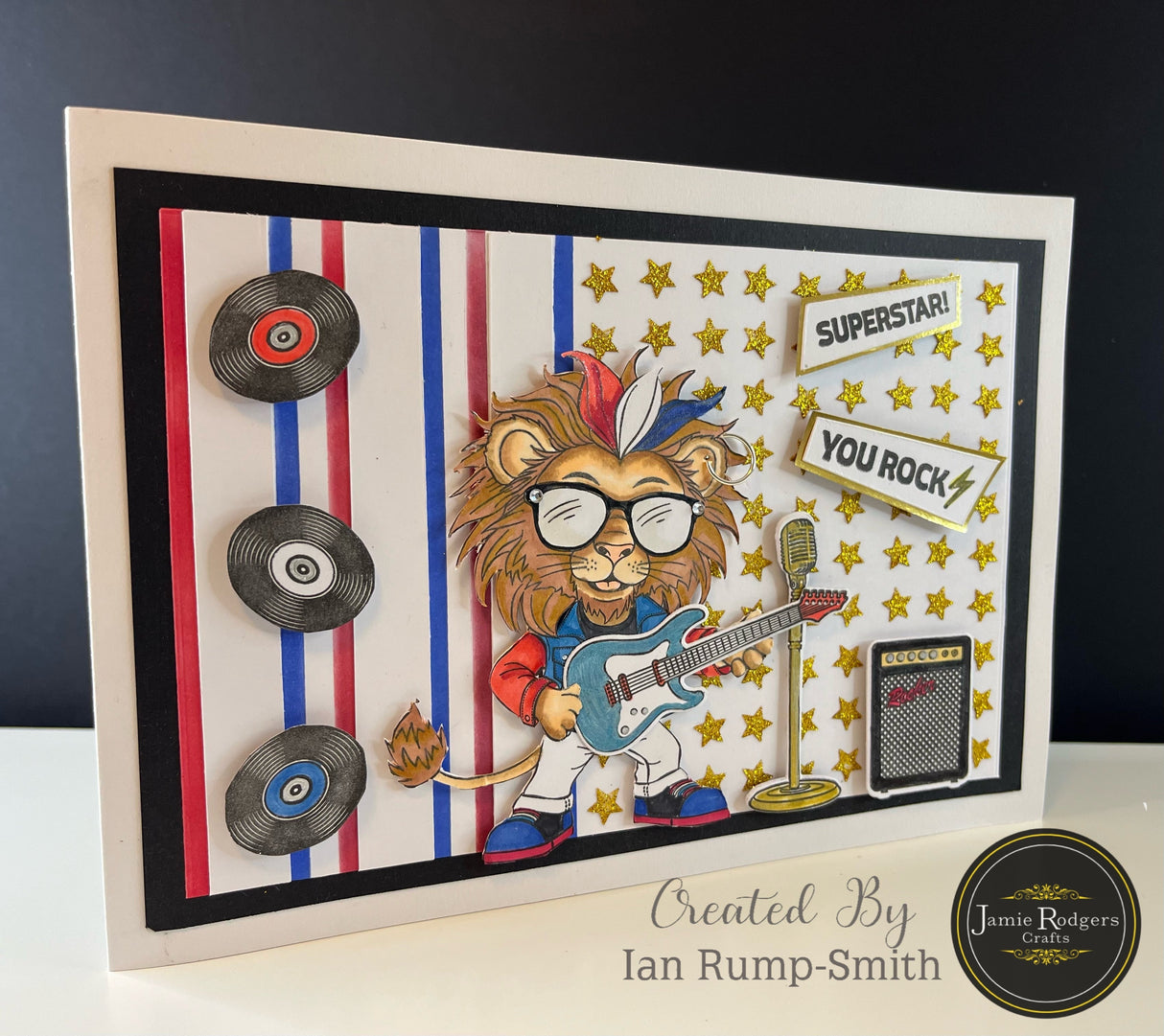 Jamie Rodgers Crafts Ralph the Rocker Die and Stamp Set