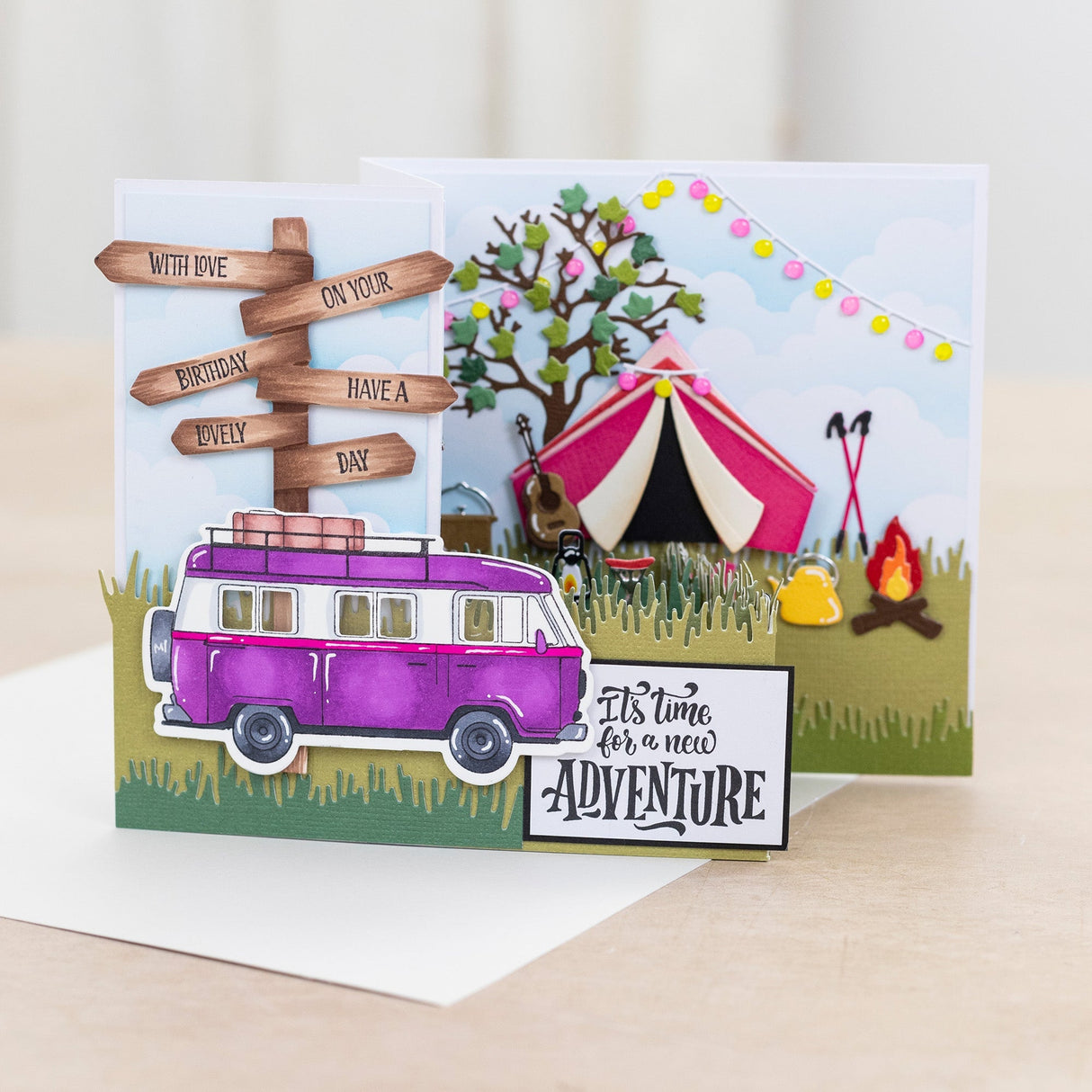 Crafters Companion The Great Outdoors Stamp & Die Set - Enjoy the Journey