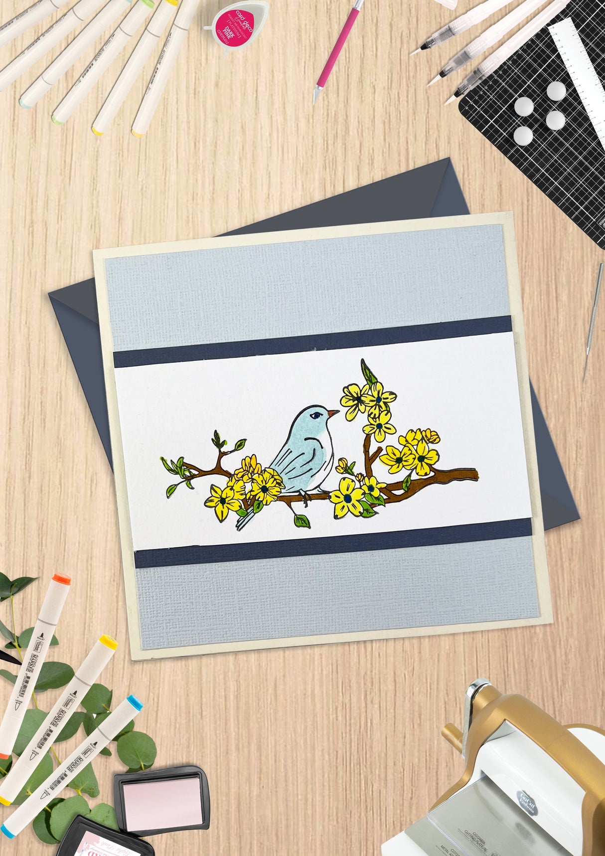 GoLetterPress Impression Stamp - Stamp 8 - Friends Floral
