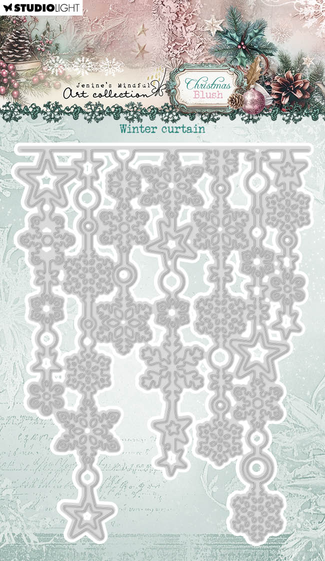 JMA Cutting Die Winter Curtain Christmas Blush 1 Piece