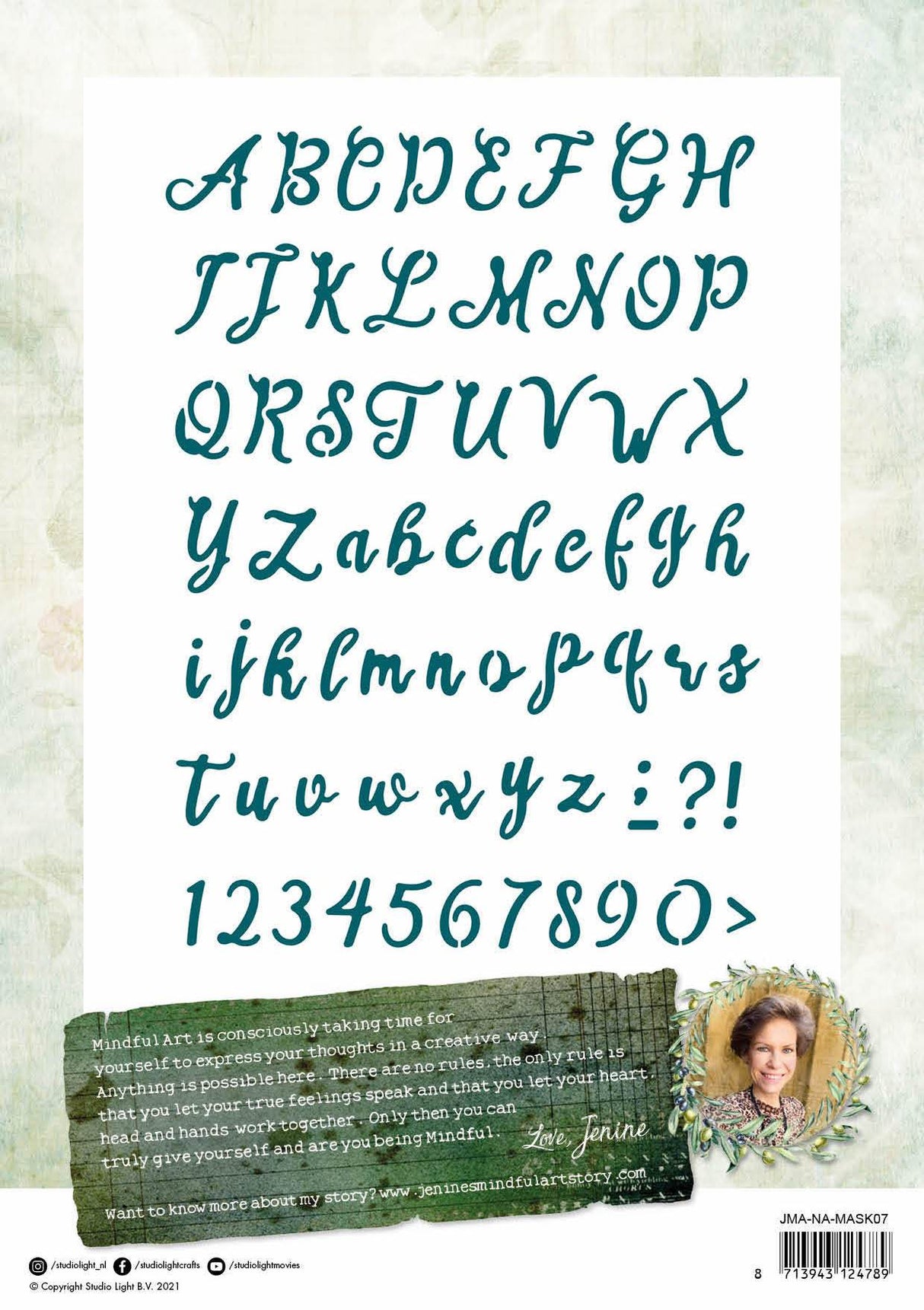 JMA Mask Alphabet Hand Lettering New Awakening 210X297mm nr.07