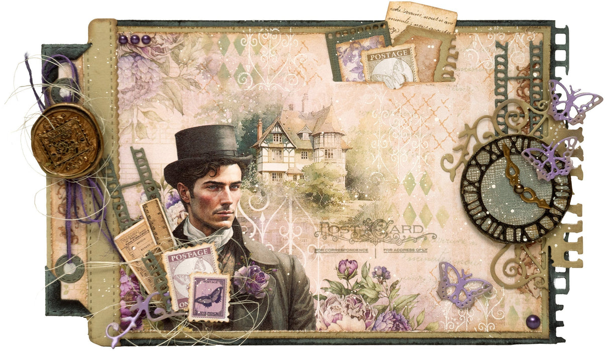 JMA Ribbon Organza & Hemp - Purples Victorian Dreams 4 PC