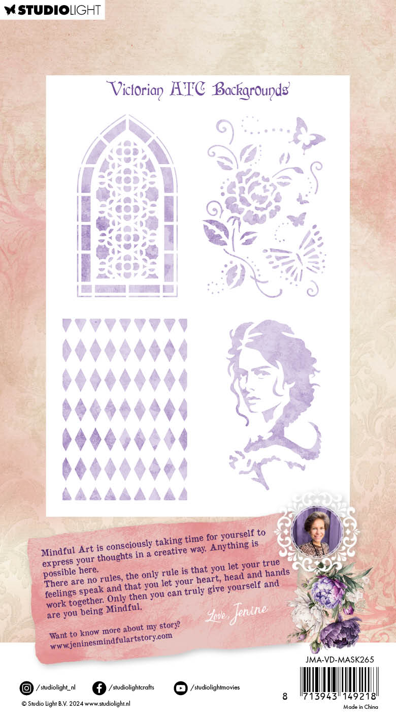 JMA Mask Victorian ATC Backgrounds Victorian Dreams 4 PC
