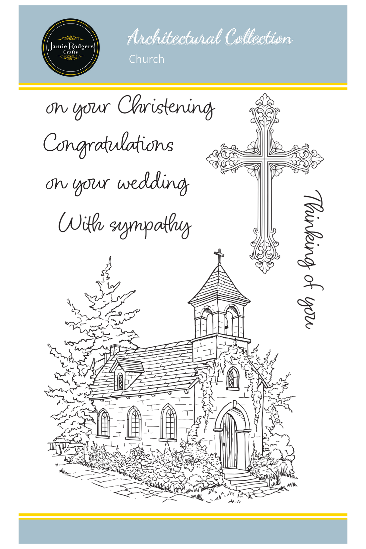 Jamie Rodgers Crafts Church A6 Clear Stamp Set