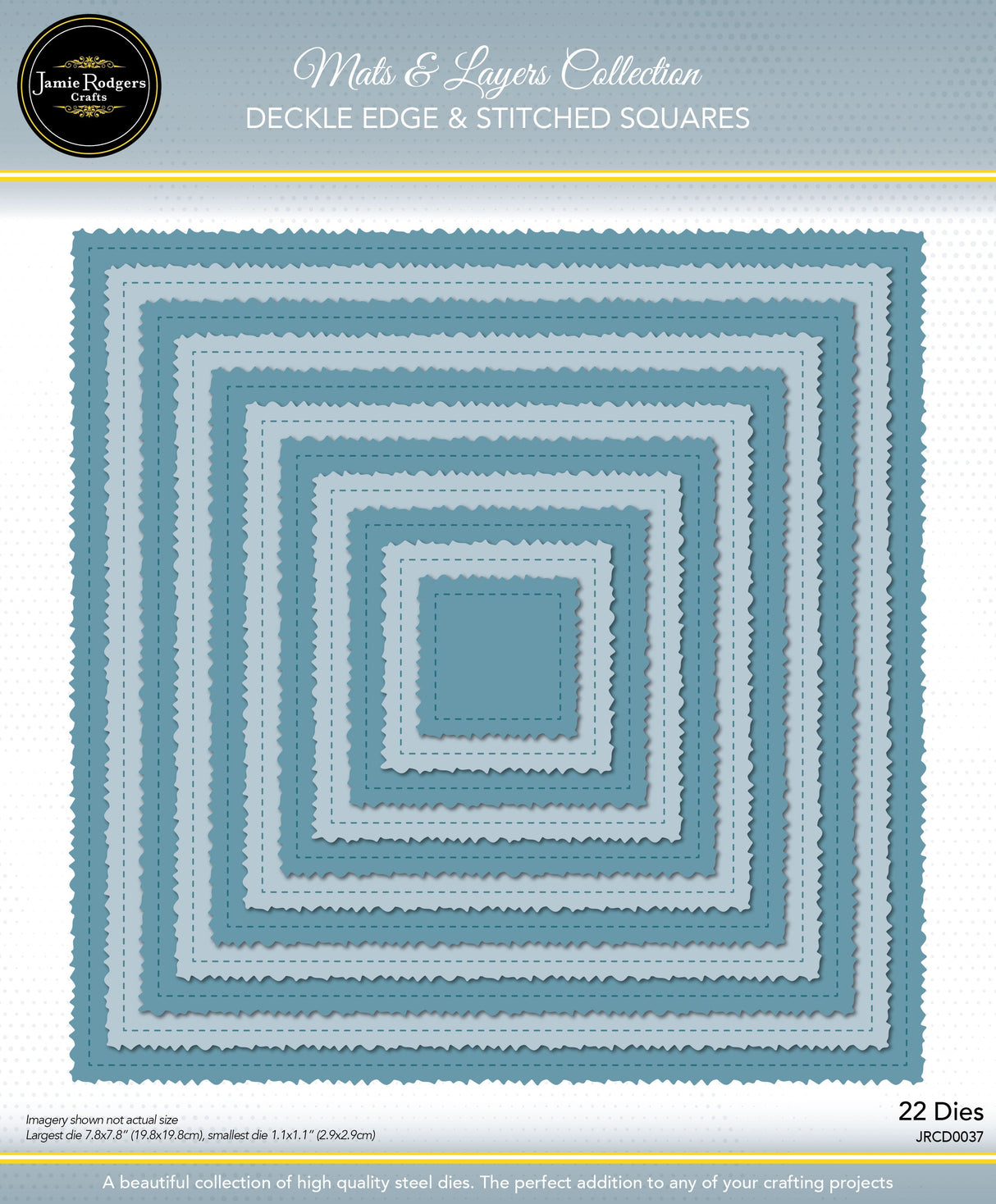 Jamie Rodgers Crafts - Deckle Edge and Stitched Squares Die Set