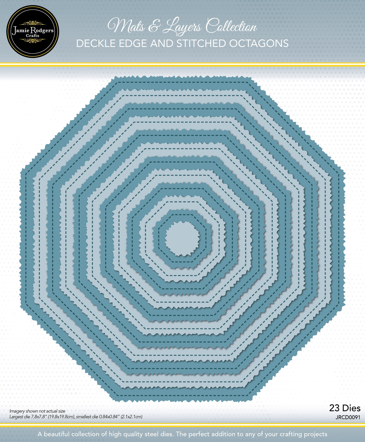 Jamie Rodgers Crafts Deckle Edge and Stitched Octagons Die Set