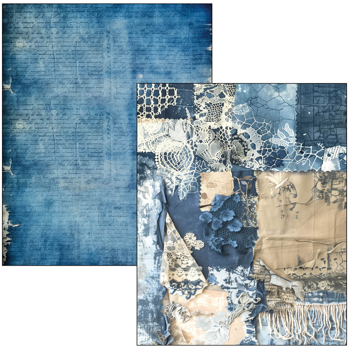 Mixed Media Book Urban Blue Denim A4 Maxi