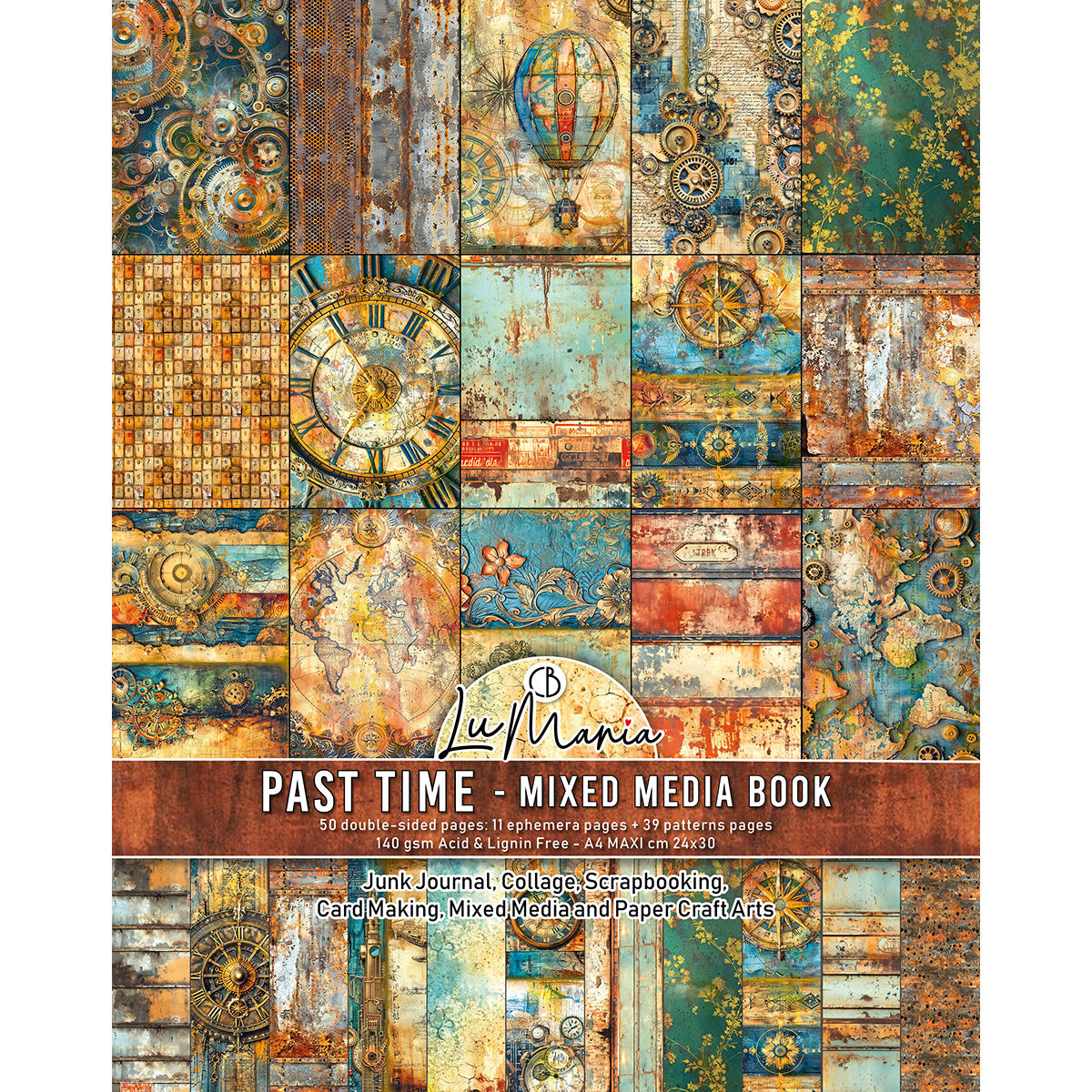 Mixed Media Book Past Time A4 Maxi
