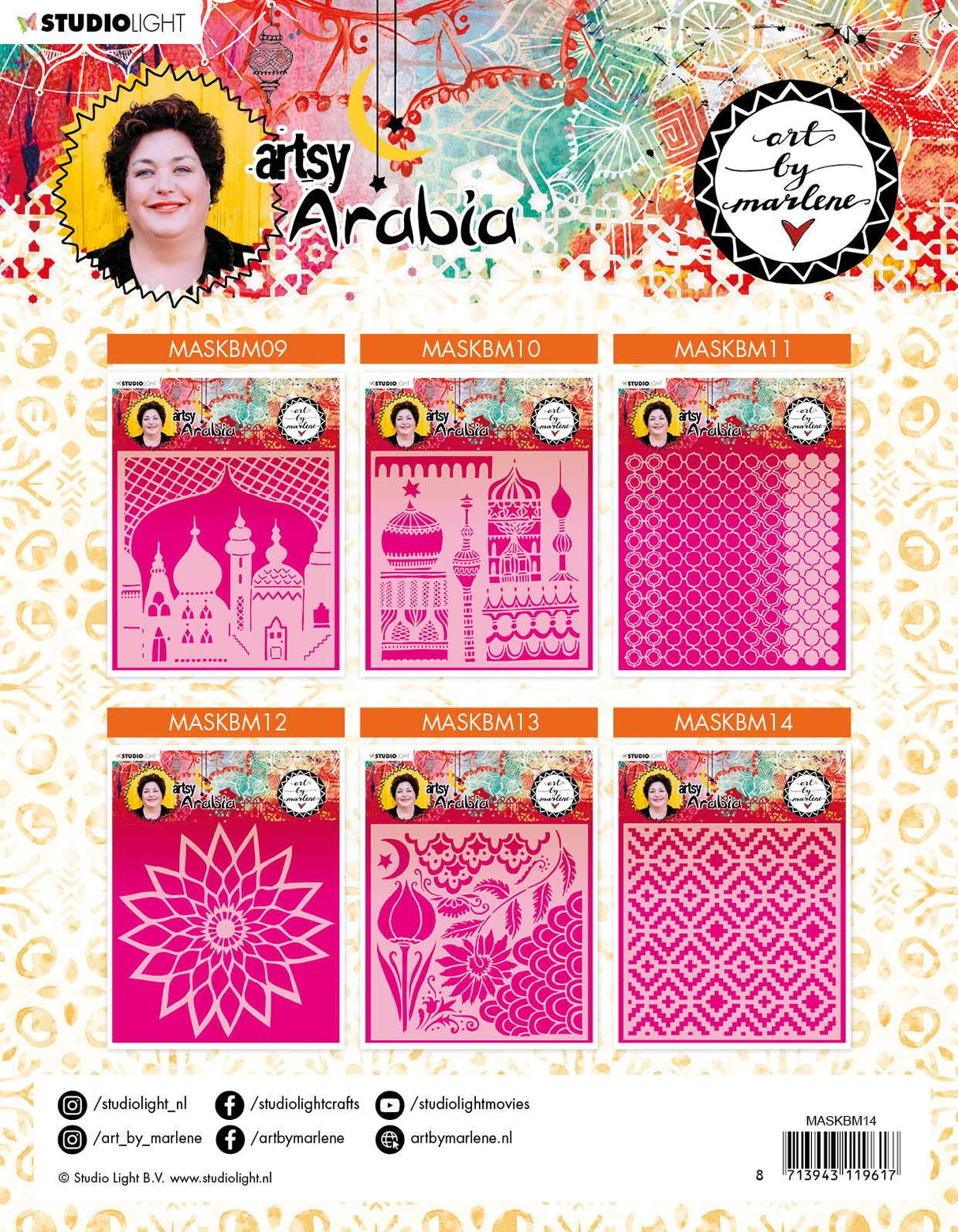 Art By Marlene Mask Artsy Arabia 200x200mm nr.14