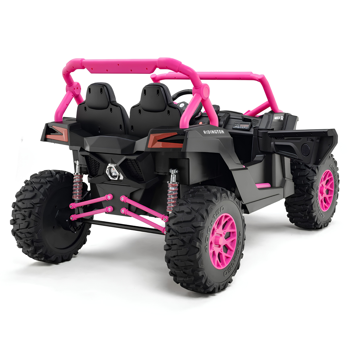 24V UTV-Max PRO Edition XXL 2-Seater 4x4 Ride-On Buggy W/ EVA Rubber Wheels, Silent Motors, Music, Lights & RC