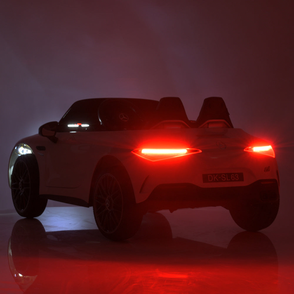 Voiture de luxe Mercedes Benz AMG SL63 12 V pour enfants : voiture télécommandée électrique XL