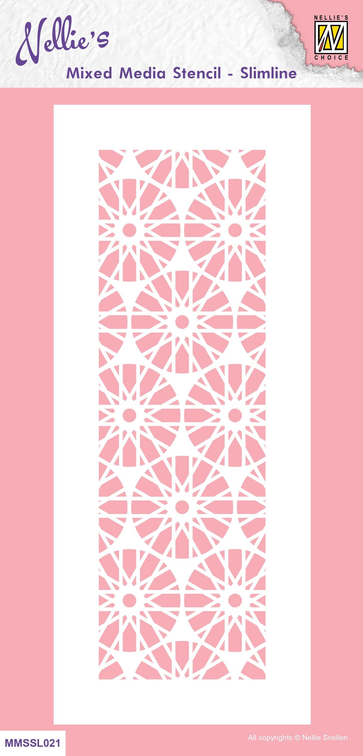 Nellie's Choice Mixed Media Stencil - Slim Line - Crystal