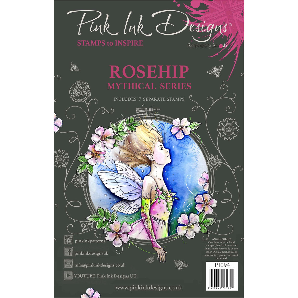 Rosehip A5 Clear Stamp Set