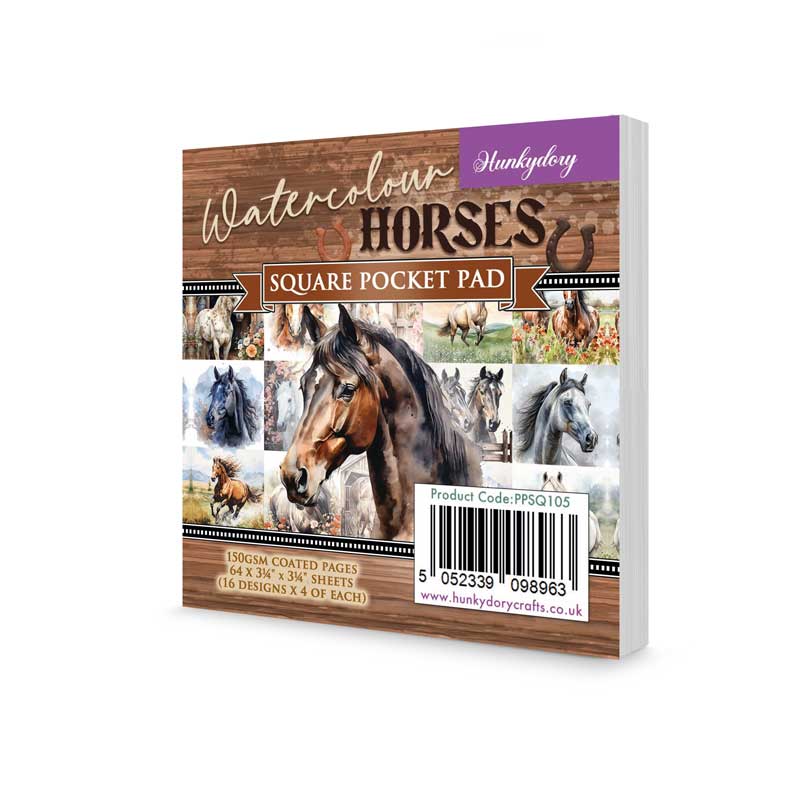 Watercolour Horses Pocket Pad
