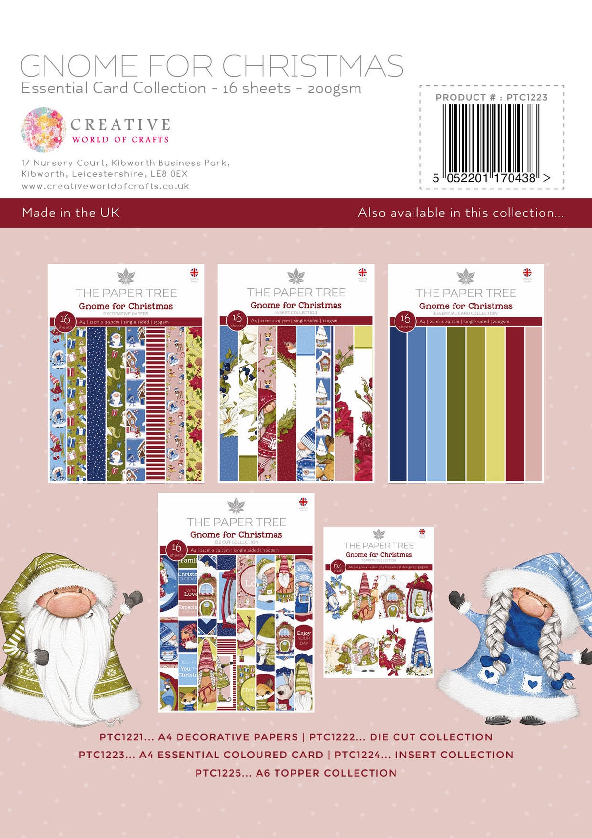 The Paper Tree Gnome for Christmas A4 Essential Colour Card
