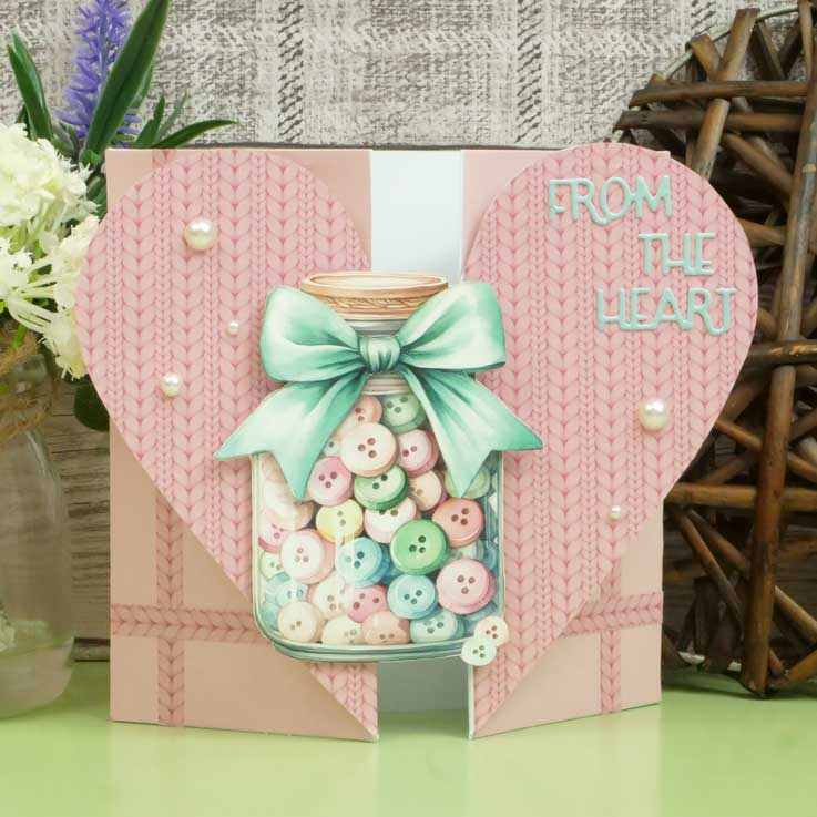Luxury Shaped Card Blanks & Envelopes - Heart Gatefold