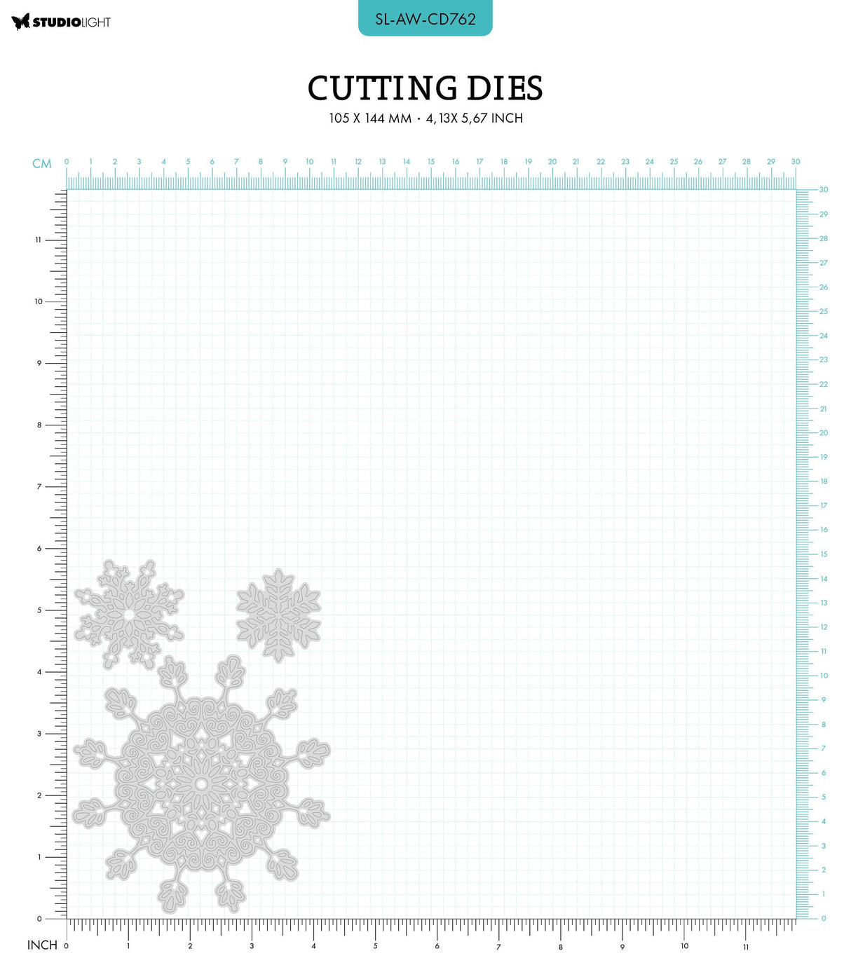 SL Cutting Dies Snow Mandalas Artic Winter 105x144x1mm 3 PC nr.762