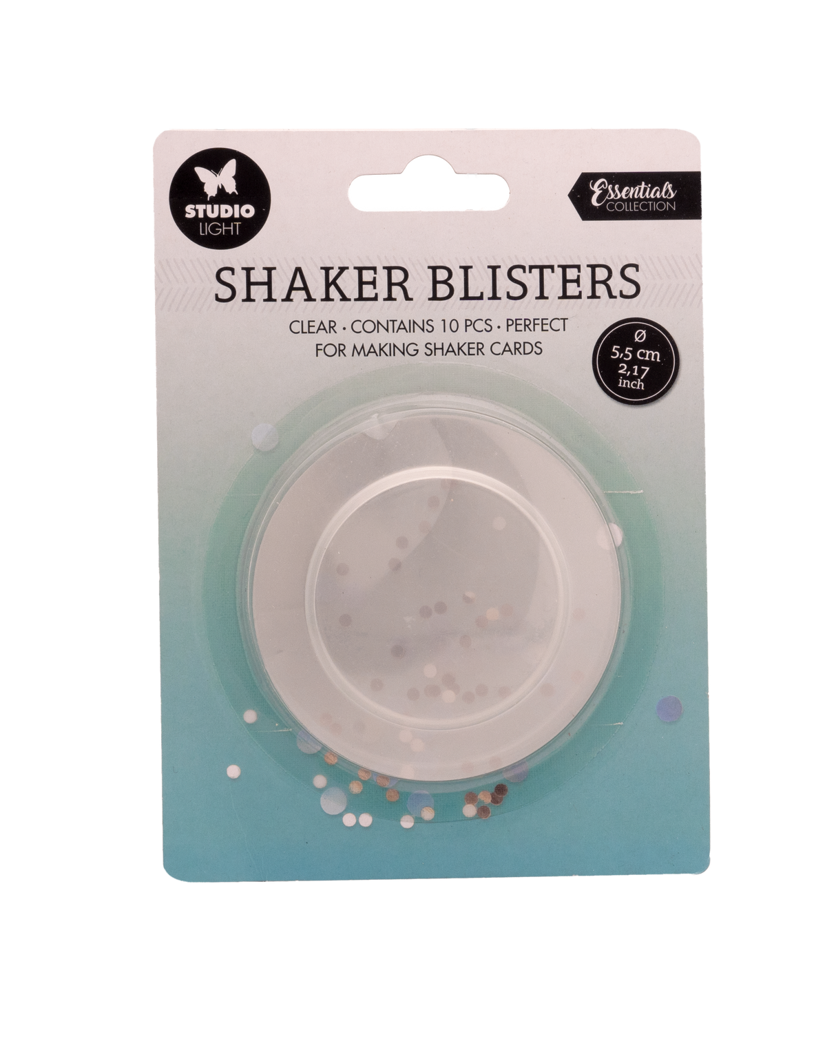 SL Shaker Window Blister Round Essentials 55x55x5mm 10 PC nr.01