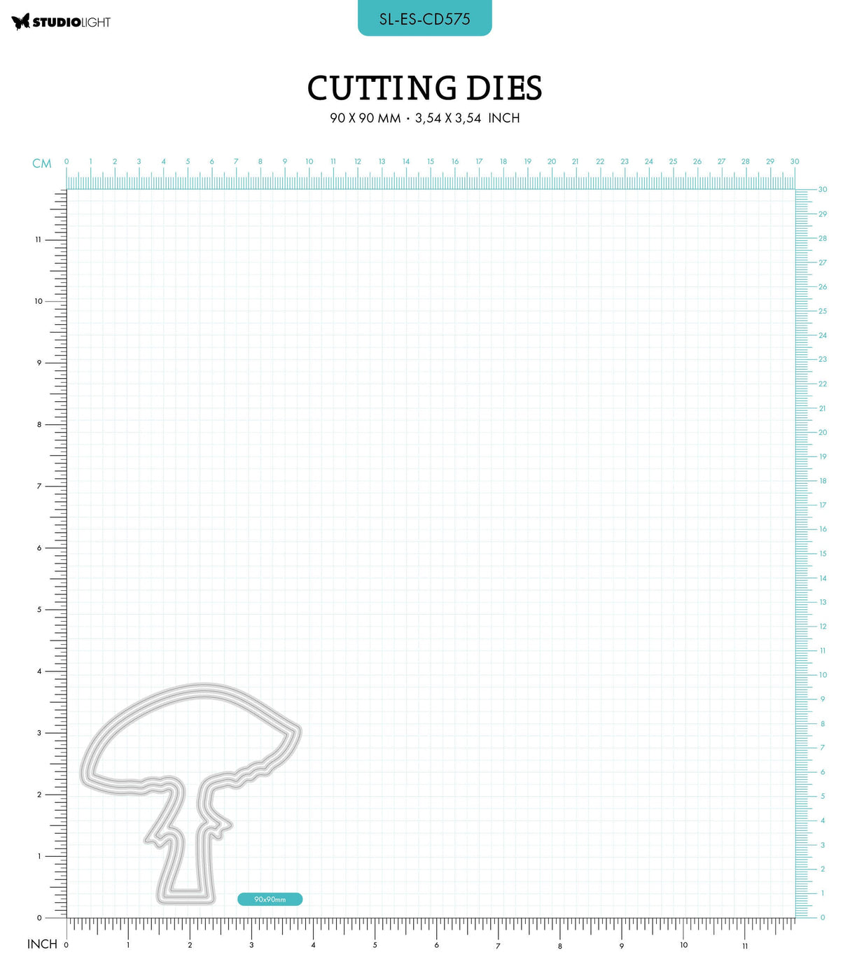 SL Cutting Die Mushroom Essentials 90x90x1mm 3 PC nr.575