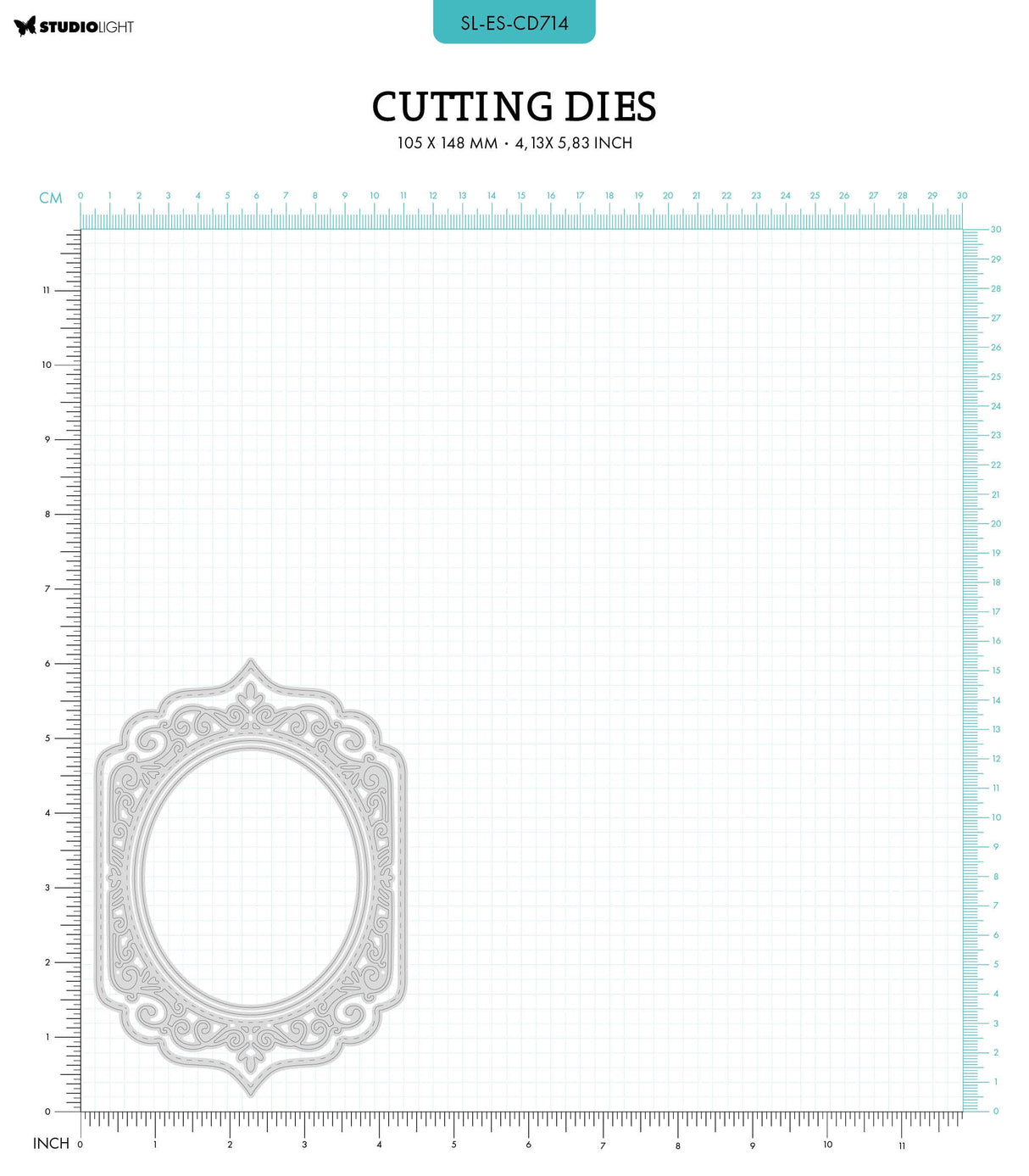 SL Cutting Dies Swirl Frame Shape Essentials 105x148x1mm 4 PC nr.714