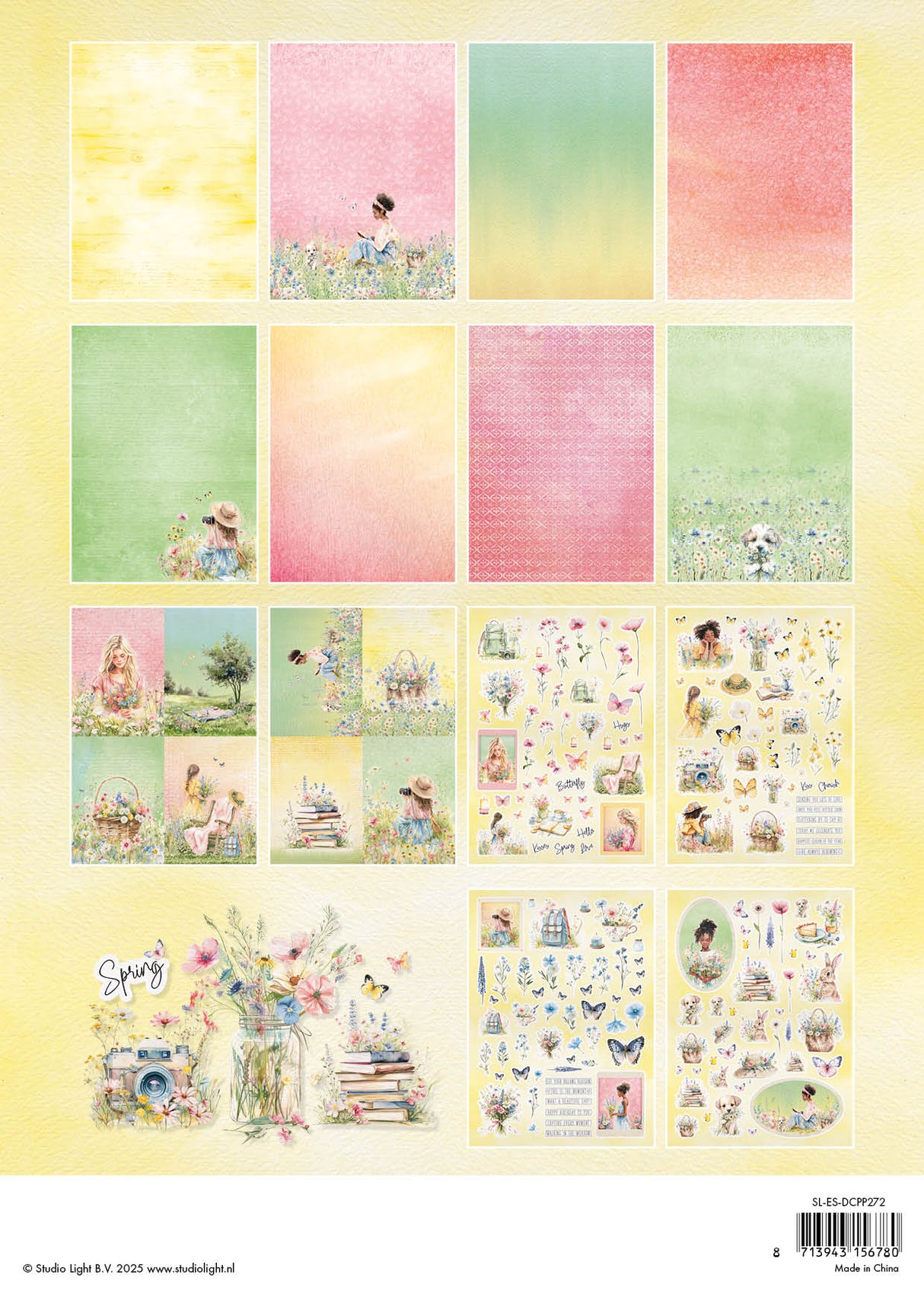 SL Die-Cut Designer Paper Pad Blooming Spring Essentials 28 SH