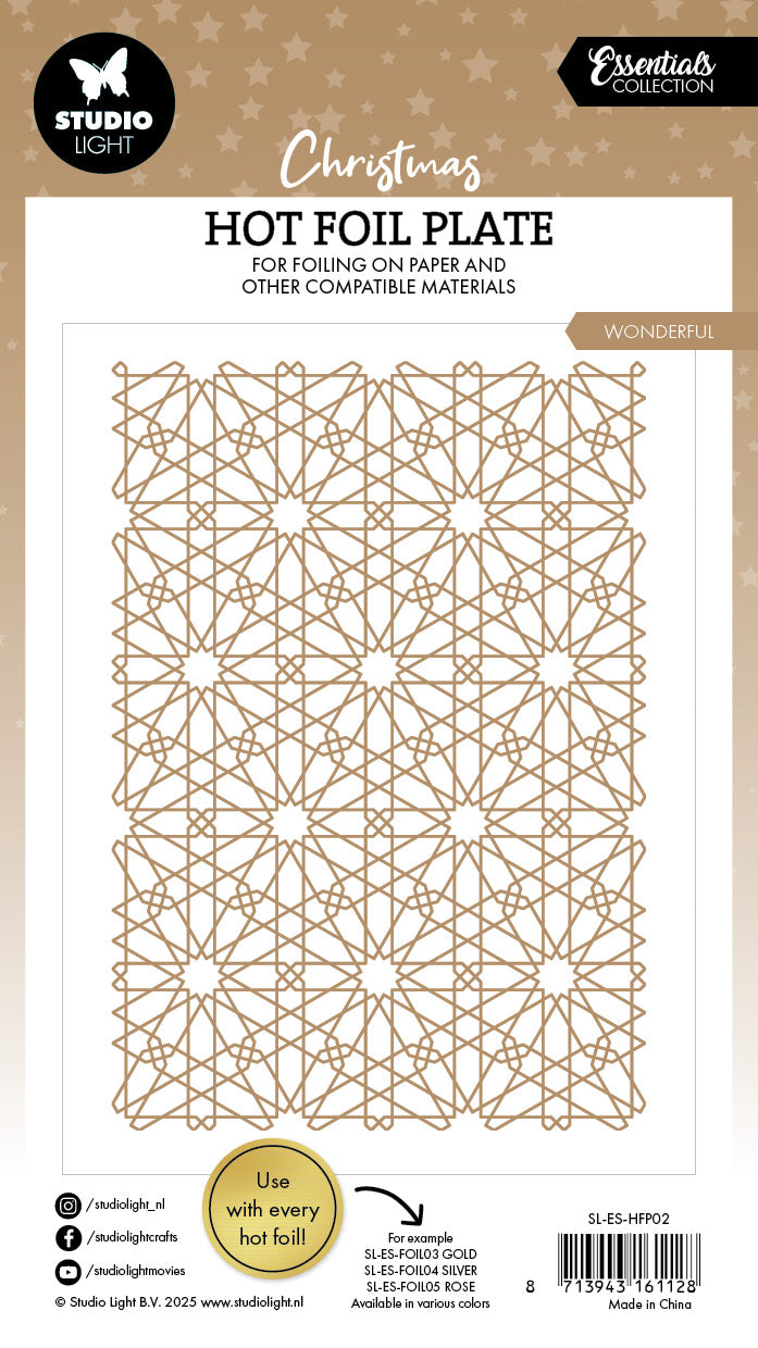 SL Hot Foil Plate Snow Pattern Essentials 1 Piece