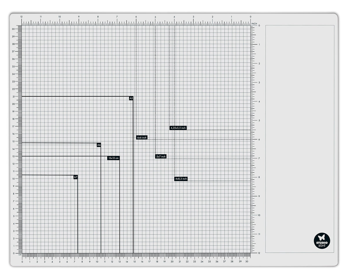SL Magnetic Glass Mat 4 Magnets Included Essentials 450x350x10mm 1 PC nr.01