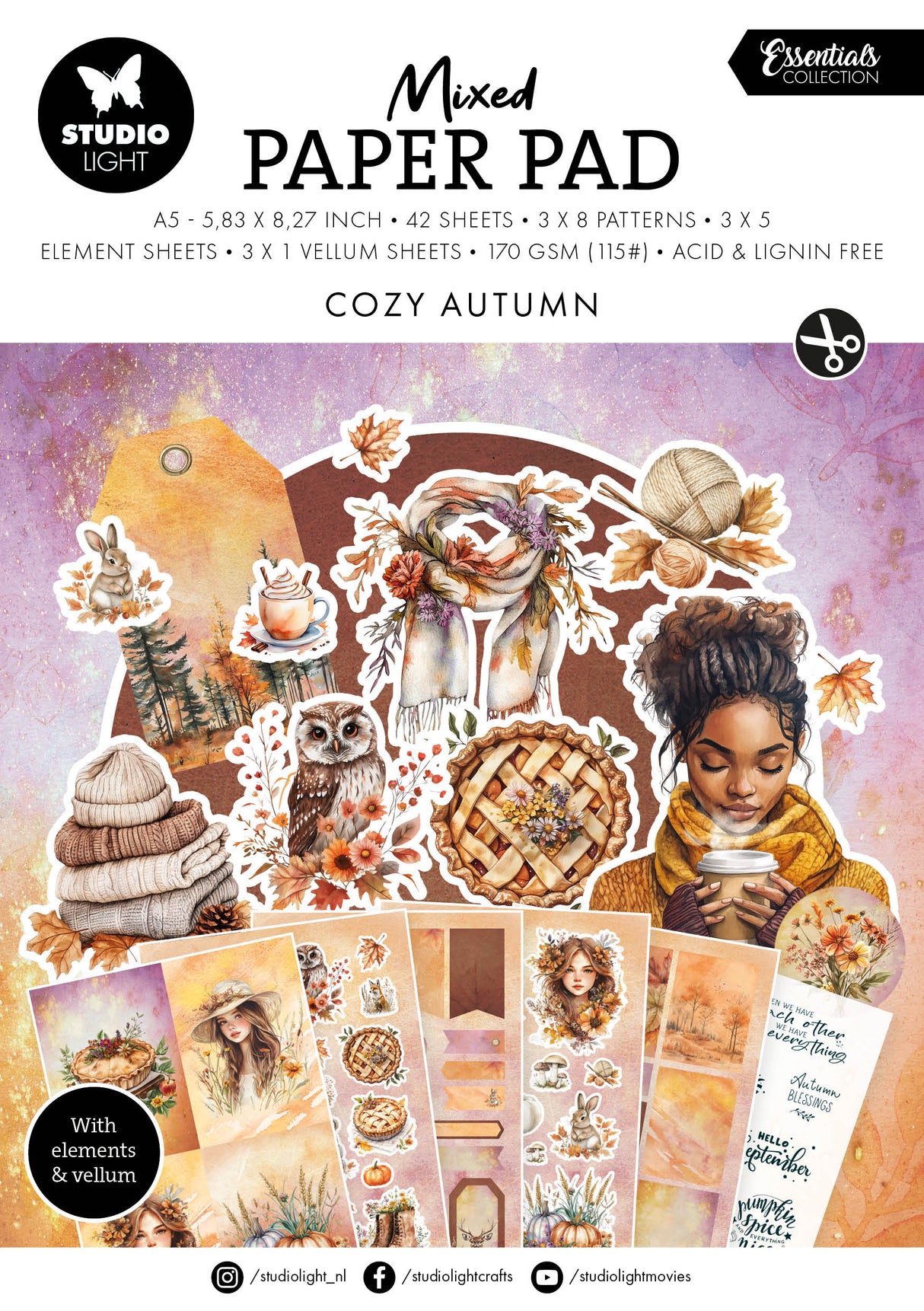 SL Mixed Paper Pad Autumn Essentials 42 Sheets