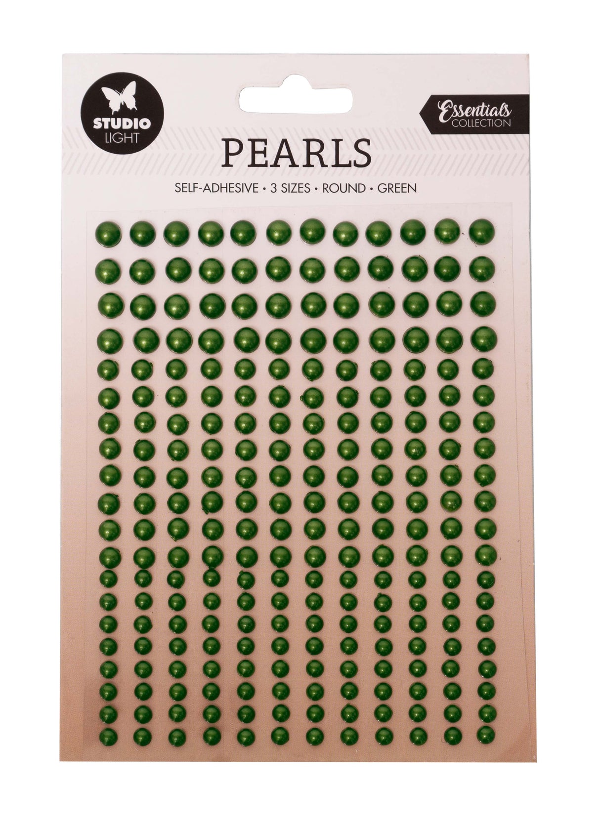 SL Self-Adhesive Pearls Dark Green Pearls Essentials 105x160x4mm 240 PC nr.18