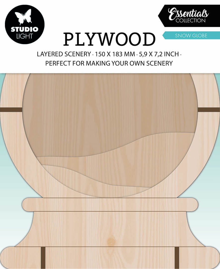 SL Plywood Snow Globe Essentials 150x183x12mm 9 PC nr.01