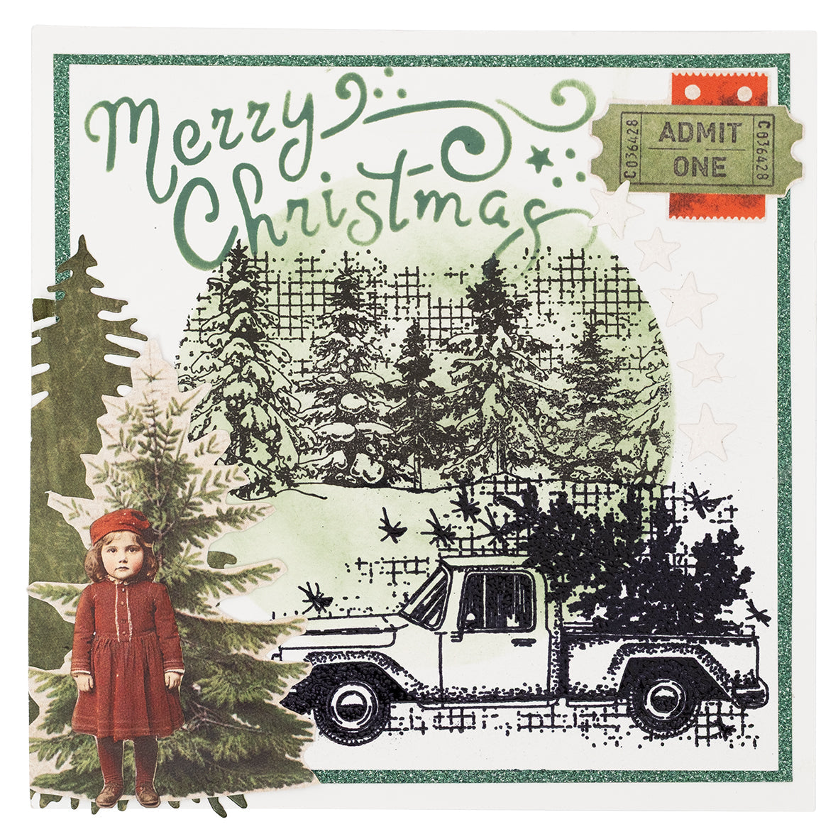 SL Clear Stamp Winter Forest Grunge Collection 1 Pieces