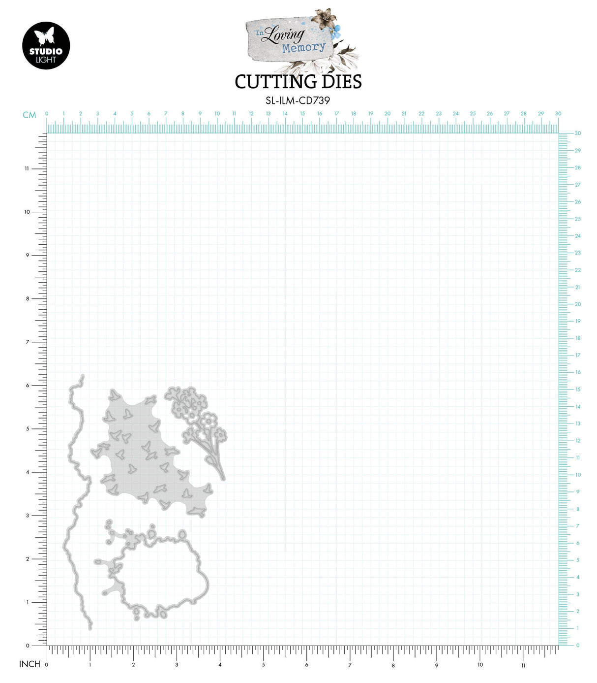 SL Cutting Dies Never Forget In Loving Memory 98x148x1mm 4 PC nr.739