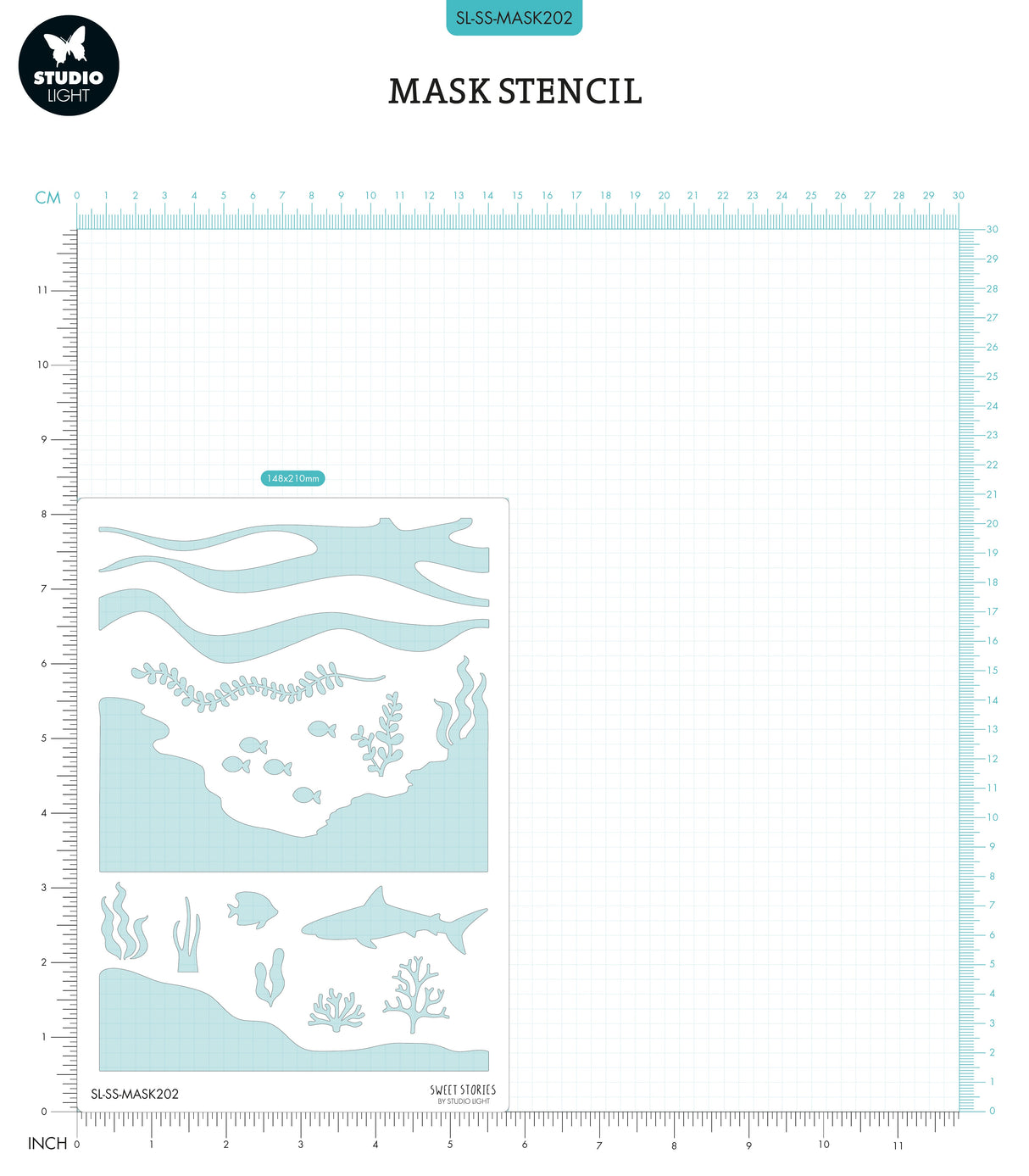 SL Mask Sea Scenery Sweet Stories 150x210x1mm 1 PC nr.202