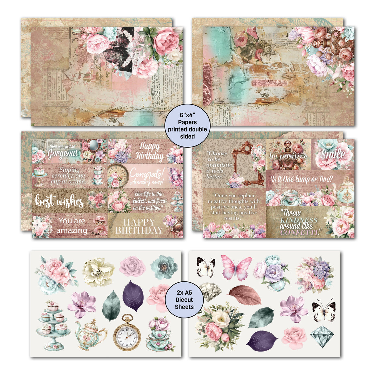 3Quarter Designs Positivi-Tea 6x4 Card Pack