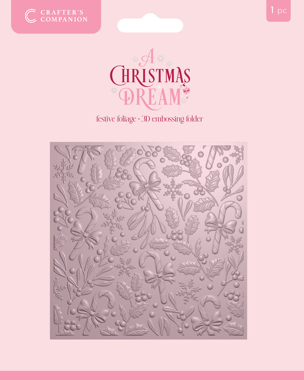 Sara Signature A Christmas Dream 5.5" X 5.5" 3D Embossing Folder - Festive Foliage