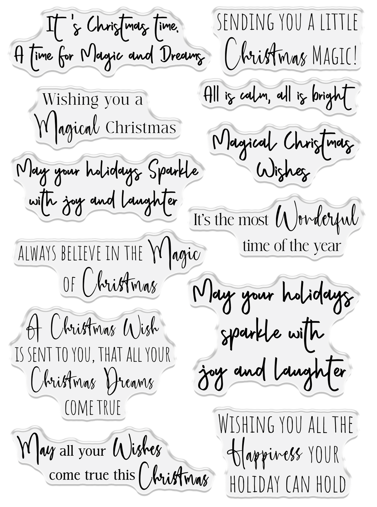 Sara Signature A Christmas Dream Clear Acrylic Stamps - Christmas Magic