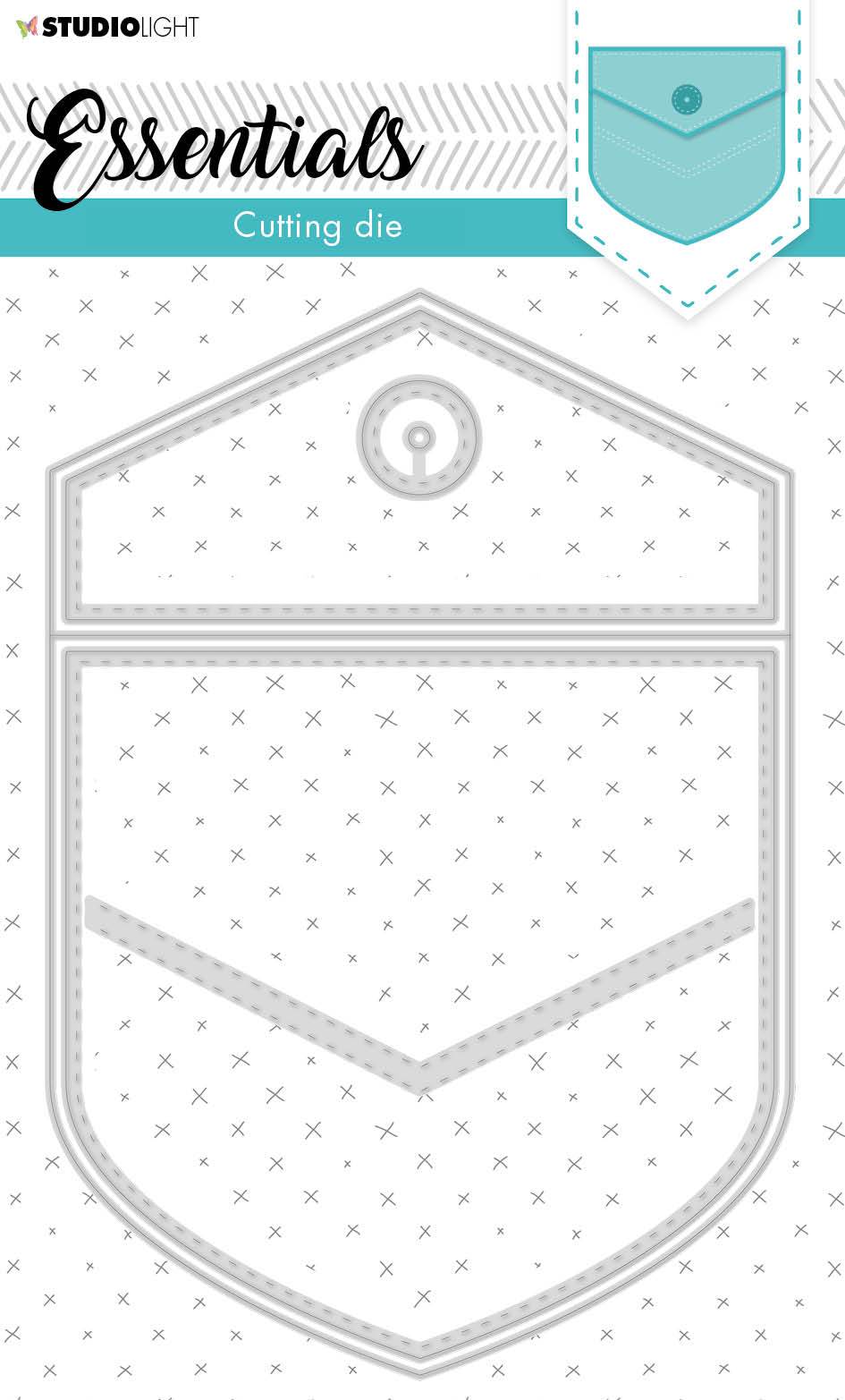 Cutting & Embossing Die Cardshape Back pocket Essentials 140x206mm nr.367
