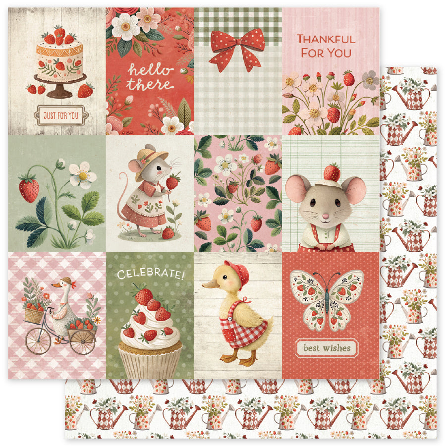 Strawberry Friends A 12 x 12 Paper (12 pc Bulk Pack) 34863