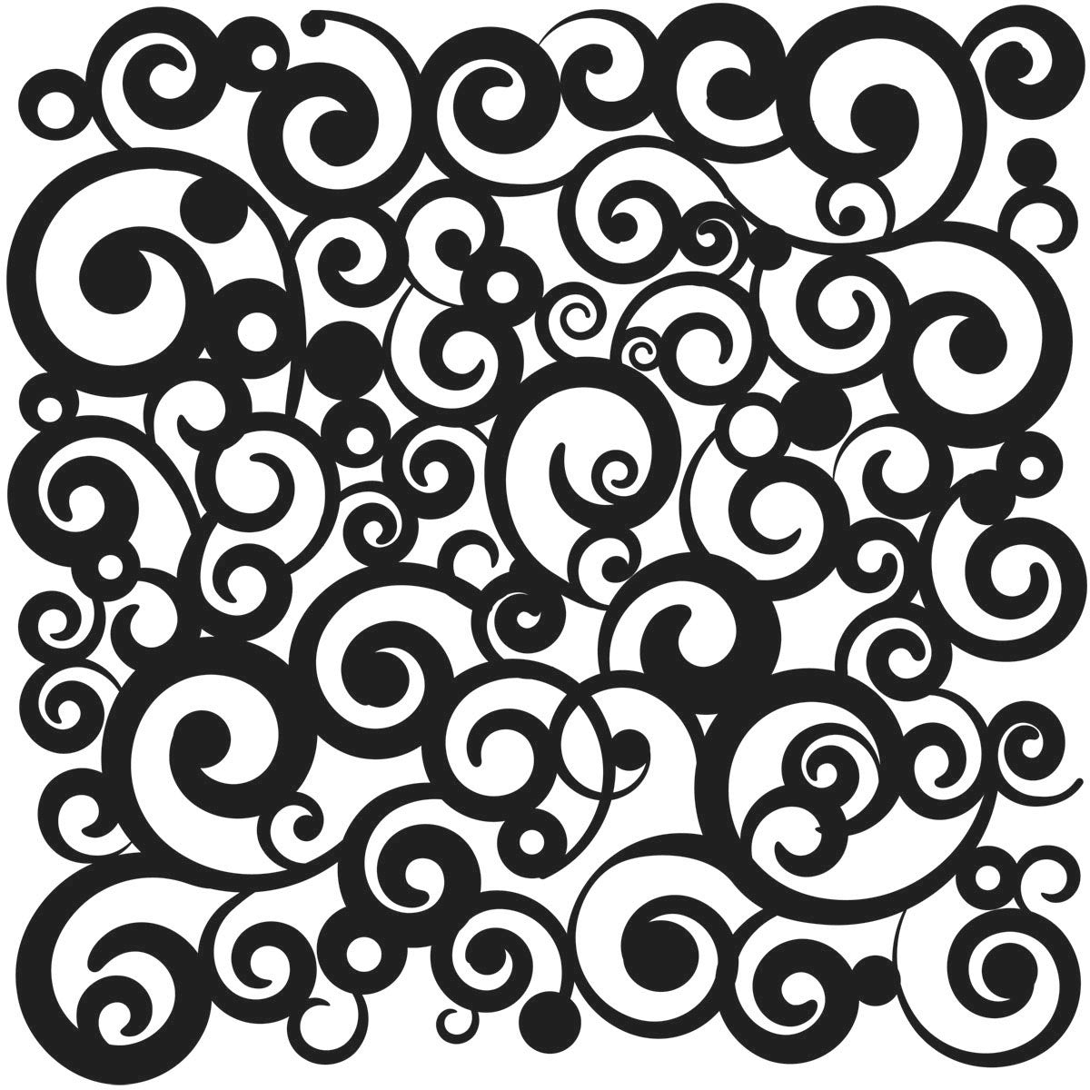 The Crafters Workshop 6x6 Stencil Cosmic Swirl