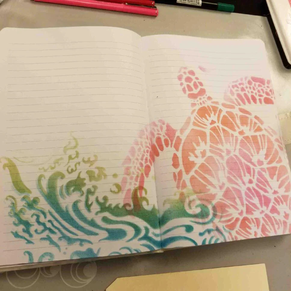 The Crafters Workshop 6x6 Stencil Wave