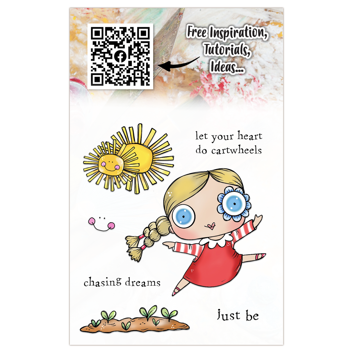 AALL and Create - A7 Stamp Set - Cartwheel Hearts