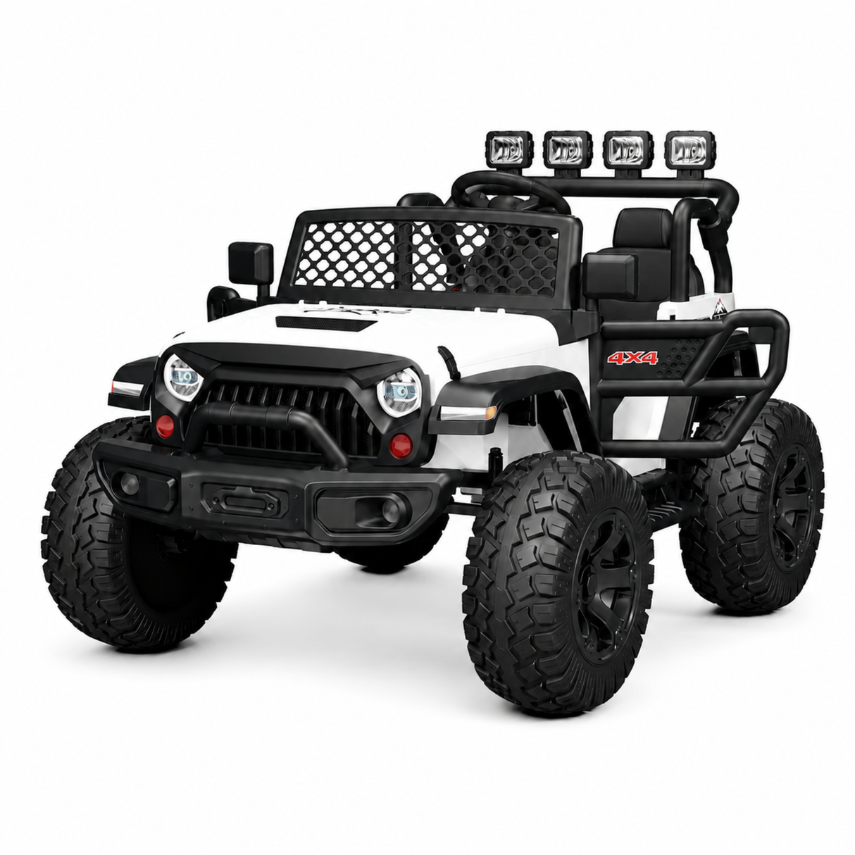24V Trail-MX 2-Seater Upgraded 4x4 AWD Ride-On Truck W/ Rubber Wheels, Music Player, Lights & RC