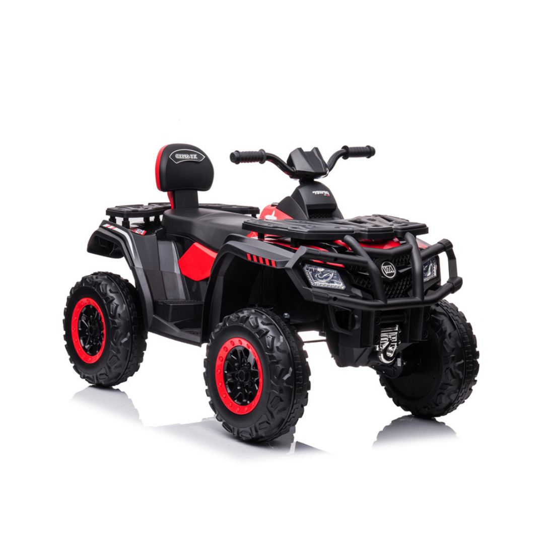 24V Titan Edition Kids Upgraded 4×4 Ride-On Quad ATV W/ Rubber Wheels, Lights & Music Player
