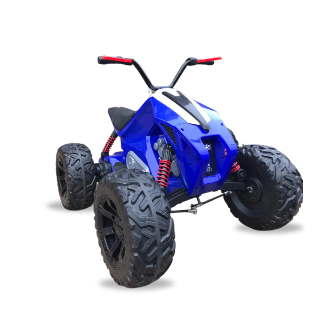 24V Adventure Pro 7 Edition Ride-On Quad W/ Rubber Wheels, Music Player & Lights