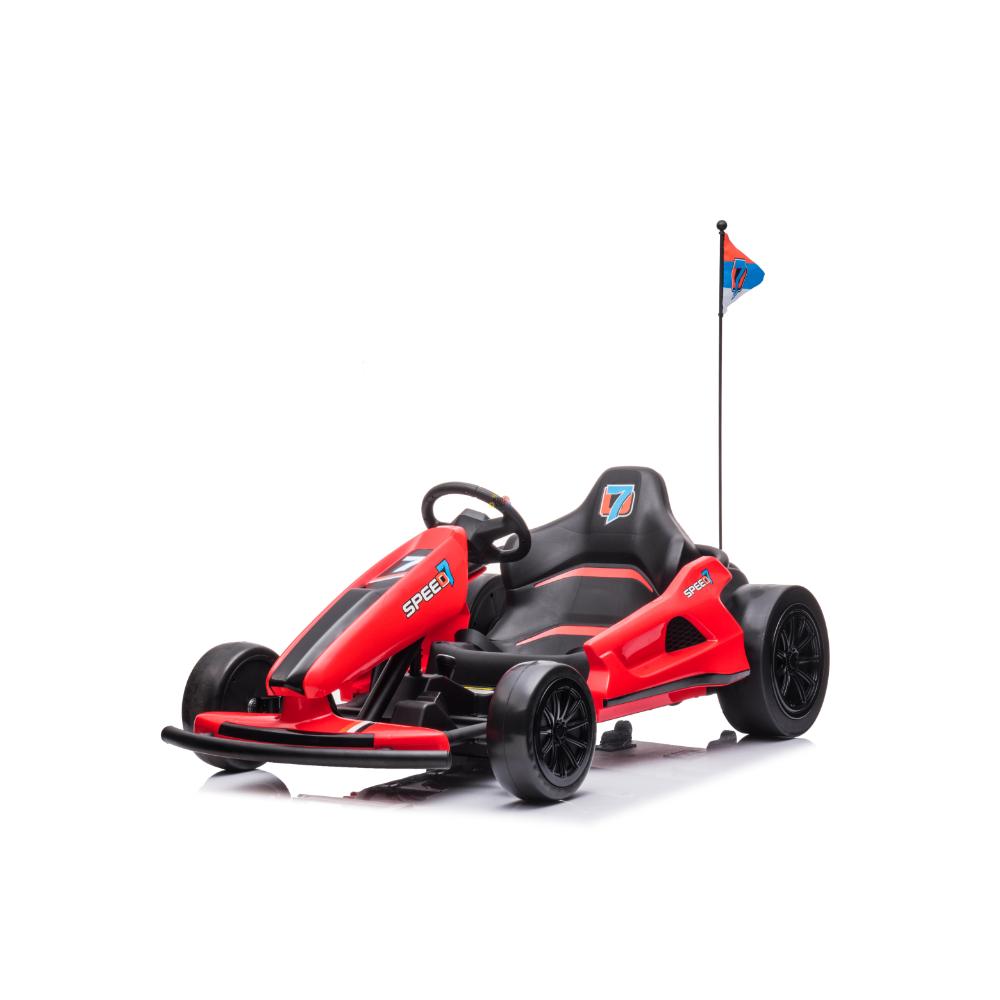24V Furious Edition Premium Upgraded Drifting Go Kart W/ Drift Mode, Lights & Music Player
