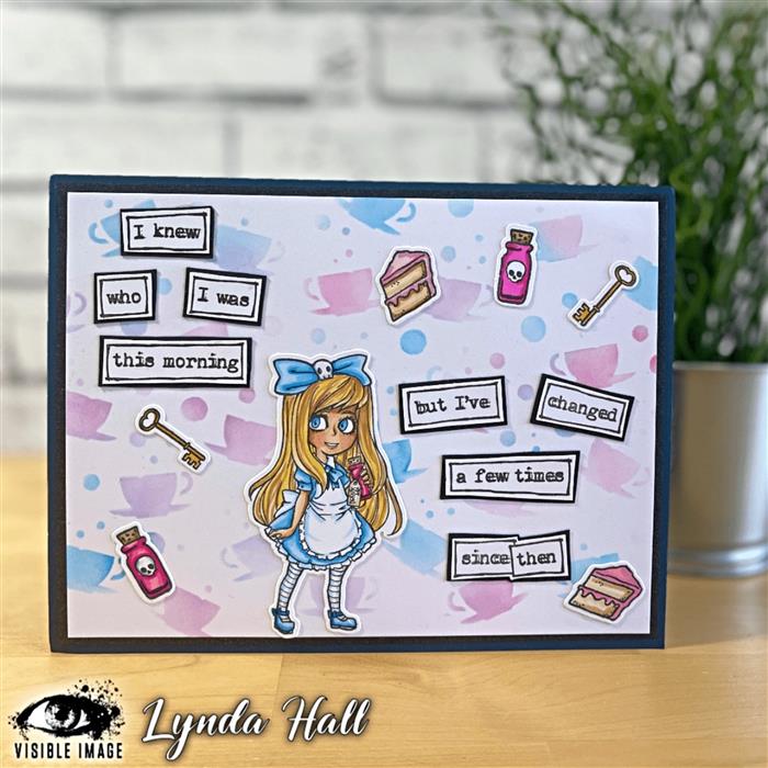 Visible Image Tea Party Stencil - 6 x 6